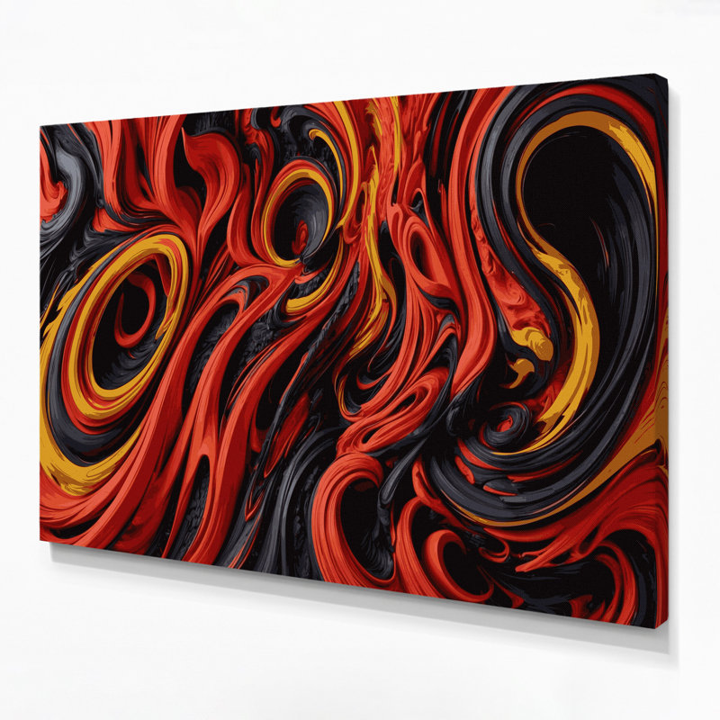 Art mural sur toile Biomorphic Abstraction 84, H 12 po x l 18 po
