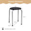 Ensemble de 6 tabourets empilables en plastique 17,5 pouces avec structure en métal-1907942428