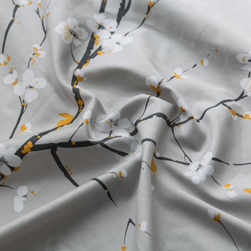  Paire de rideaux japonais Cherry Blossom, L 52 po x L 84 po