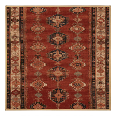 Machine Washable Turkish Brown Area Rug