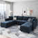 Tremee U Shaped Modular Velvet Sectional Couch