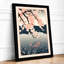 Moonlit Cherry Blossom Japandi - Framed Print-2141846140-2141846141