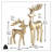 2 Piece Rustic Reindeer Figurines, 8.25 Inches
