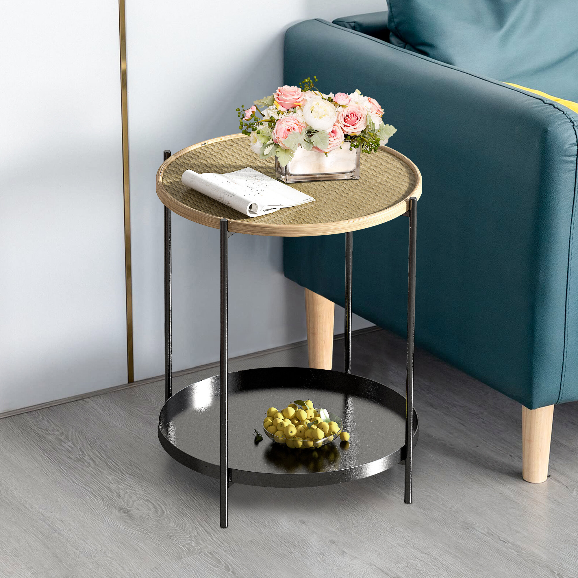 Latitude Run® Clearwell Tray Top End Table | Wayfair