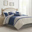 Édredon en daim bleu royal - 7 pièces, lavable à la machine, literie respirante-125963344-125963339