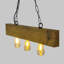 Lustre marron clair fait à la main, 23,6 po x 15,7 po | 100% bois comprimé, 3 ampoules E27 de 40 W maximum | Design moderne et rustique, parfait pour la salle à manger et les espaces de vie, luminaire élégant, classé IP20