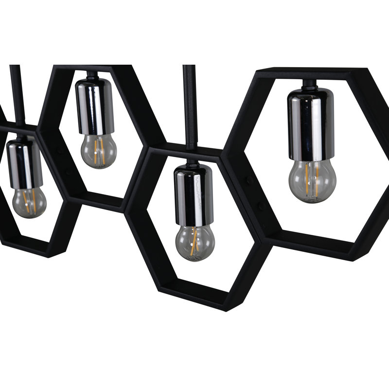 Arago 5 - Light Black Geometric Pendant