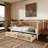 Upholstered Smart LED Bed Frame With Adjustable Height Headboard,No Box Spring Needed,Easy Assembly