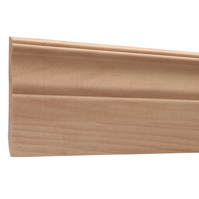 .5 In. D X 4.25 In. W X 48 In. L Unfinished Poplar Wood Baseboard Moulding