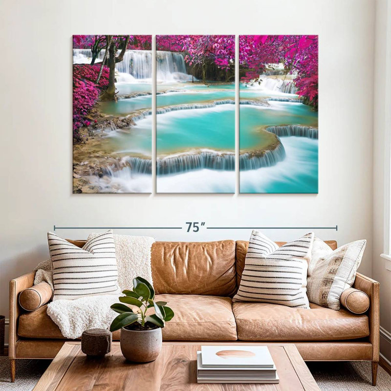 Kerrick Kuang Si Tiered Waterfalls, 42" H x 65" W