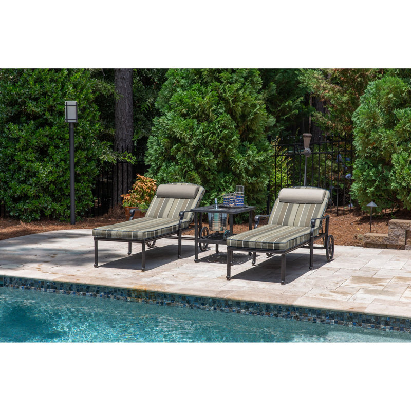 Coussin décontracté pour l'extérieur avec coussin d'appoint, résistant à la décoloration et à l'eau Sunbrella pour chaises longues et fauteuils inclinables de piscine, l 19 po x L 8,5 po, épaisseur de 3,25 po, housse amovible, argent
