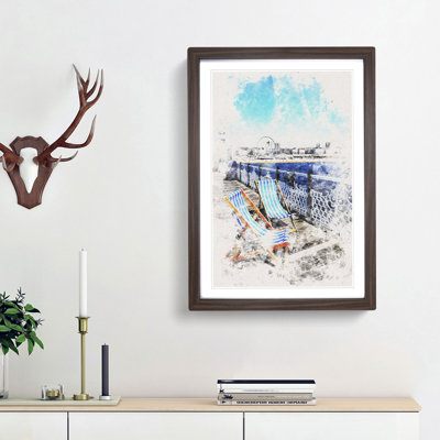 Upon Brighton Beach Pier - Picture Frame Painting Print