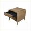 Table basse Latte Waterfall avec placages d'orme - tiroir de rangement et amp; Tablette