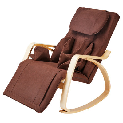 Full Massage Function-Air Pressure-Comfortable Relax Rocking Chair, Lounge Chair Relax Chair With Cotton Fabric Cushion