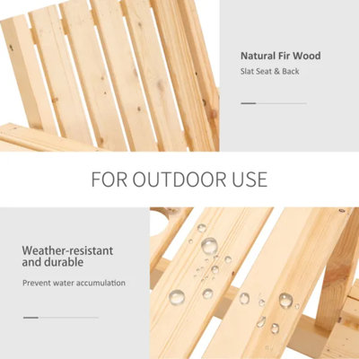 Causeuse de jardin en bois naturel