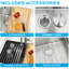  Évier de cuisine à montage sur plan 28 po x l 22 po encastré en acier inoxydable de calibre 16 avec accessoires-128860433