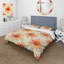 Ensemble de housse de couette orange et beige Morning Glow Sun I - Boho-109148913