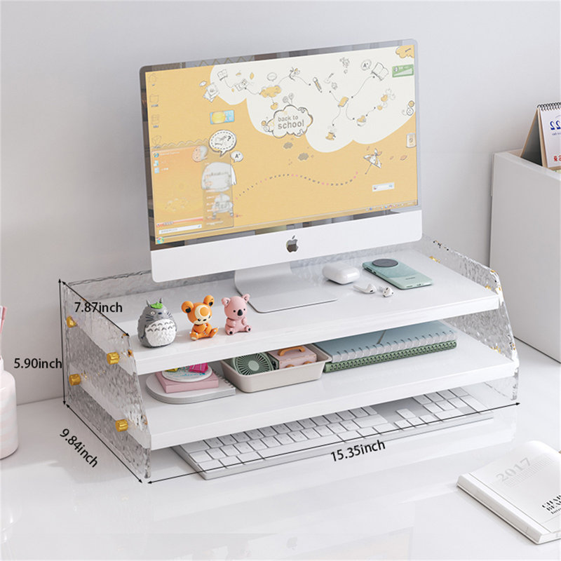 Support pour écran en plastique Melindy, Blanc