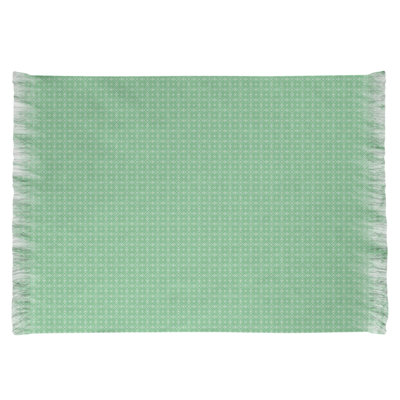 Tapis décoratif de napperon classique en vert