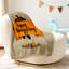 Jeté en molleton orange ultra doux, imprimé d'un seul côté Happy Thanksgiving-132216655