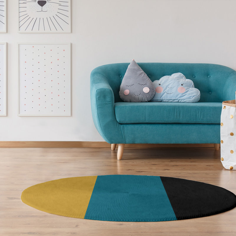 Chenille Indoor Rug, Round 5'