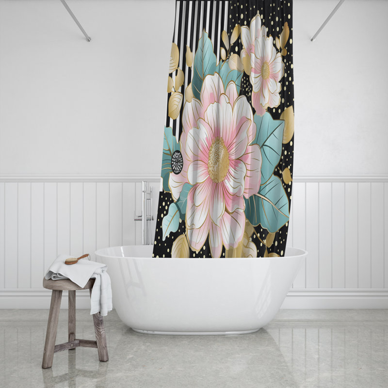 Adaley Dots Shower Curtain, 93" H x 70" W