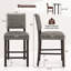 Lark Manor™ Upholstered Bar Stool Set Of 4 W/ Solid Rubber Wood Legs Grey-1277762687