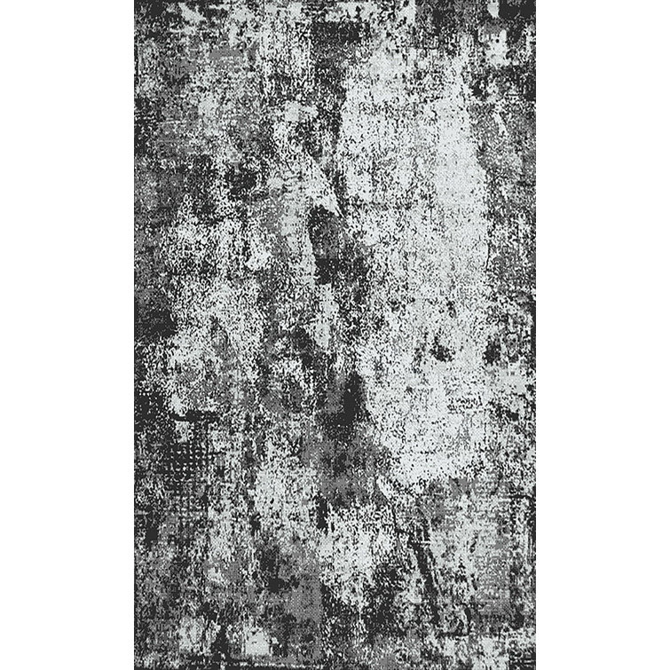 Machine Washable Bridget Gray/Black Rug