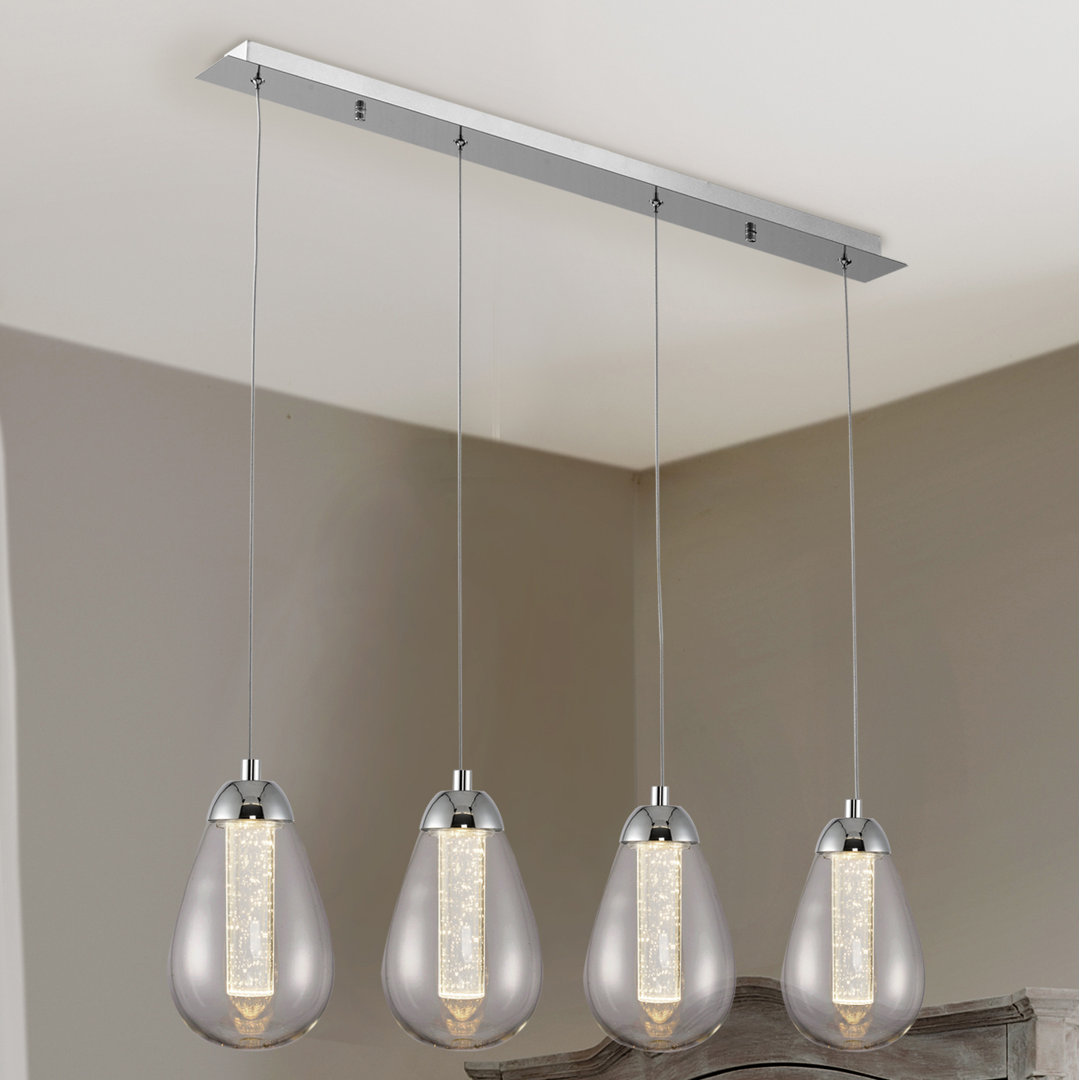 Nazario 4 - Light Chrome LED Kitchen Island Pendant