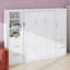 Lit mural peu encombrant avec placard intégré, tiroirs et tablettes-1428721196