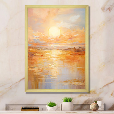 Bold Sunset Golden Collage I - Landscape & Nature Canvas Print