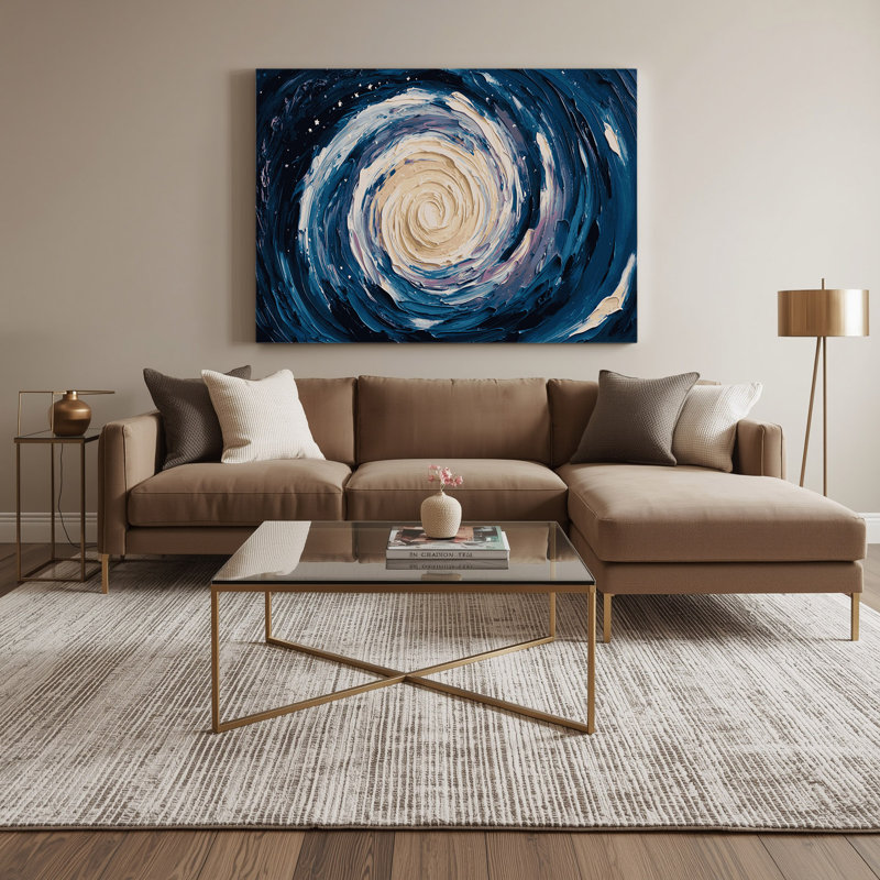 Art mural sur toile, espace galaxie de l'espace, H 12 po x l 18 po