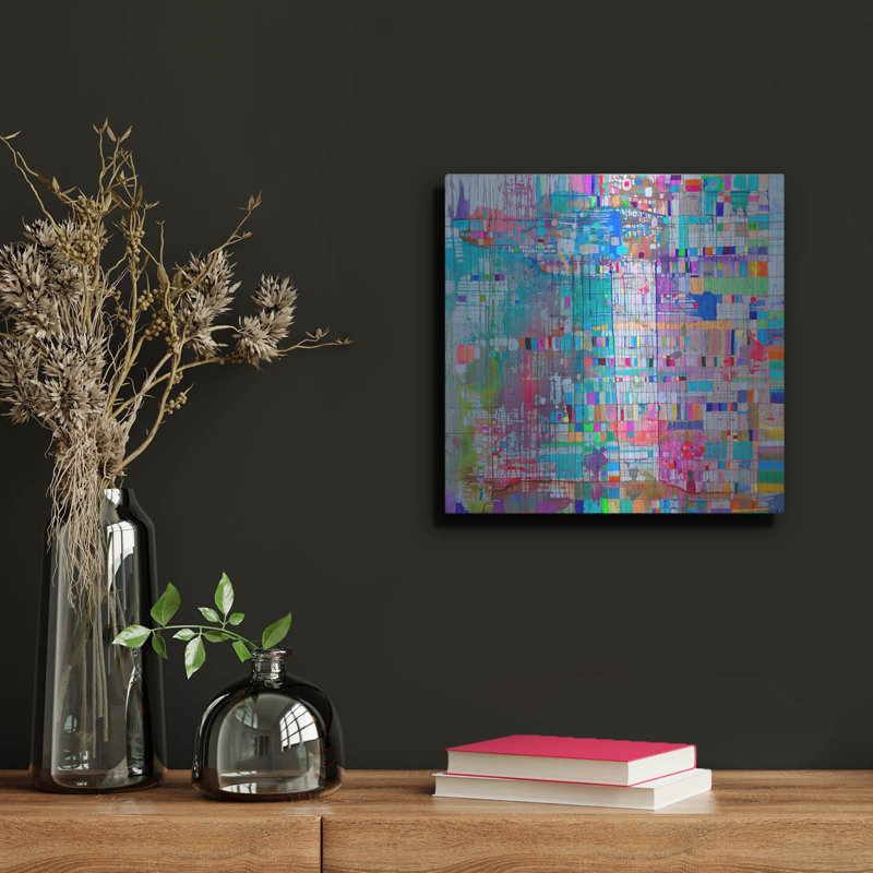 Ivy Bronx «Matrix Color Field» par Zwart, art mural en métal, H 12 po x l 12 po