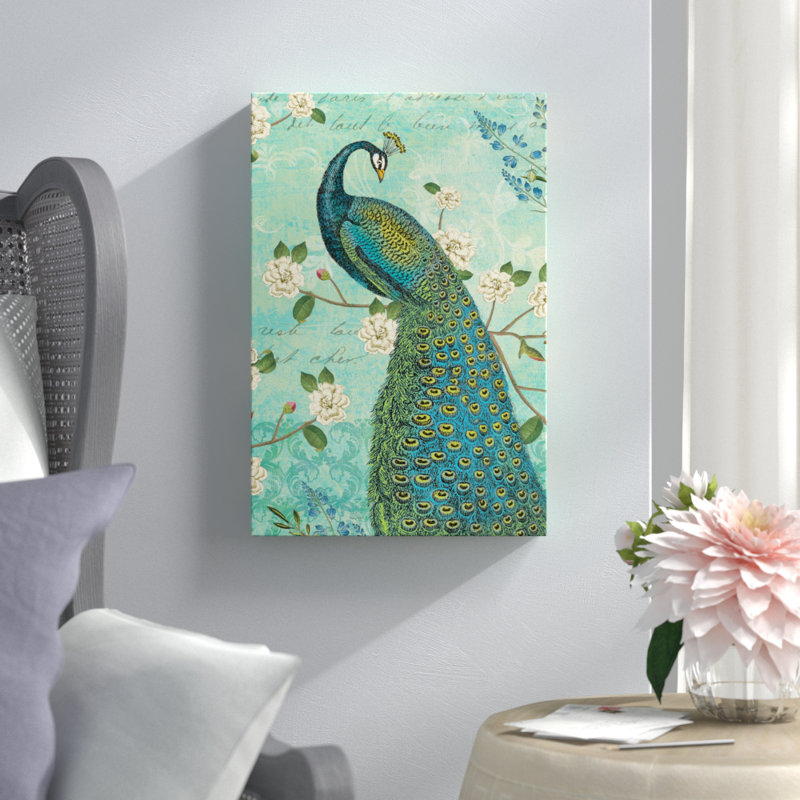 « peacock arbor iv », impression sur toile tendue, H 24 po x l 16 po x P 2 po