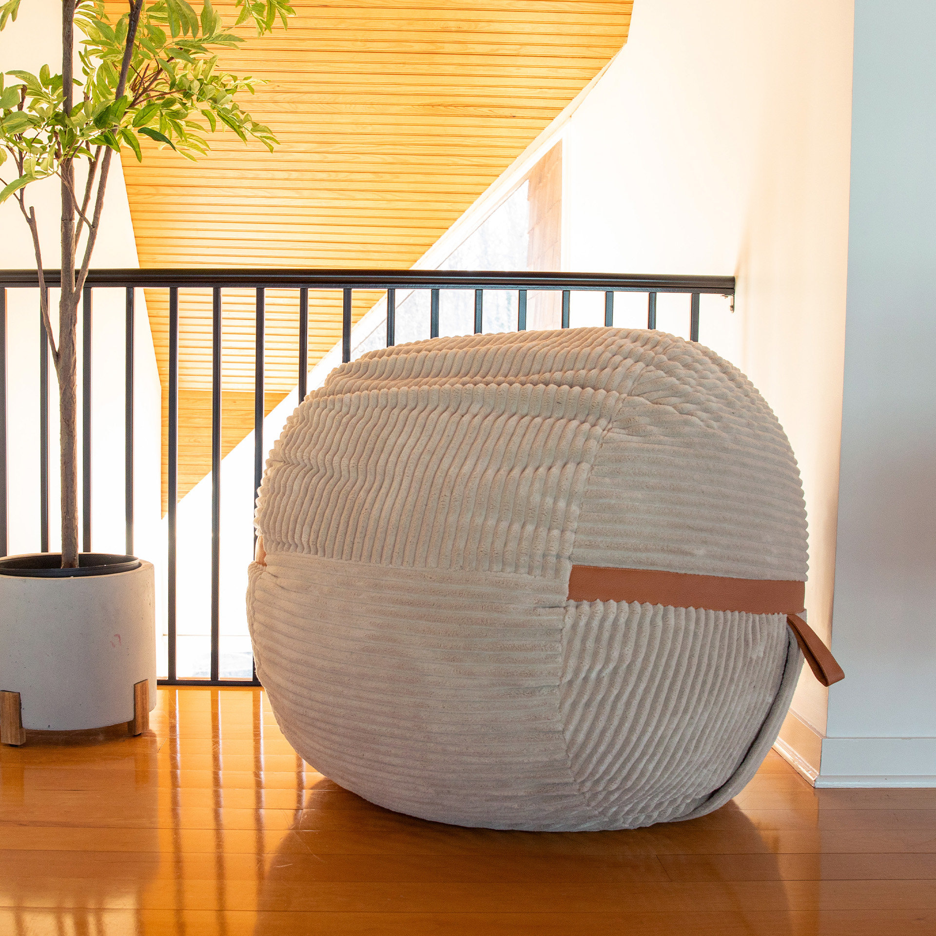 Big Joe Foam Filled Bean Bag Chair with Removable Cover, Corded