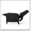 Classic Dark Grey Fabric Push Back Chair With Elegant Riveted Armrests And Durable Birch Wood Legs For Modern Comfort