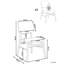 44cm H Fabric Upholstered Accent in White