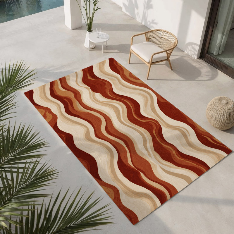 Mirage Bloom Indoor And Outdoor Area Rug, Rectangle 1'6" x 2'6"