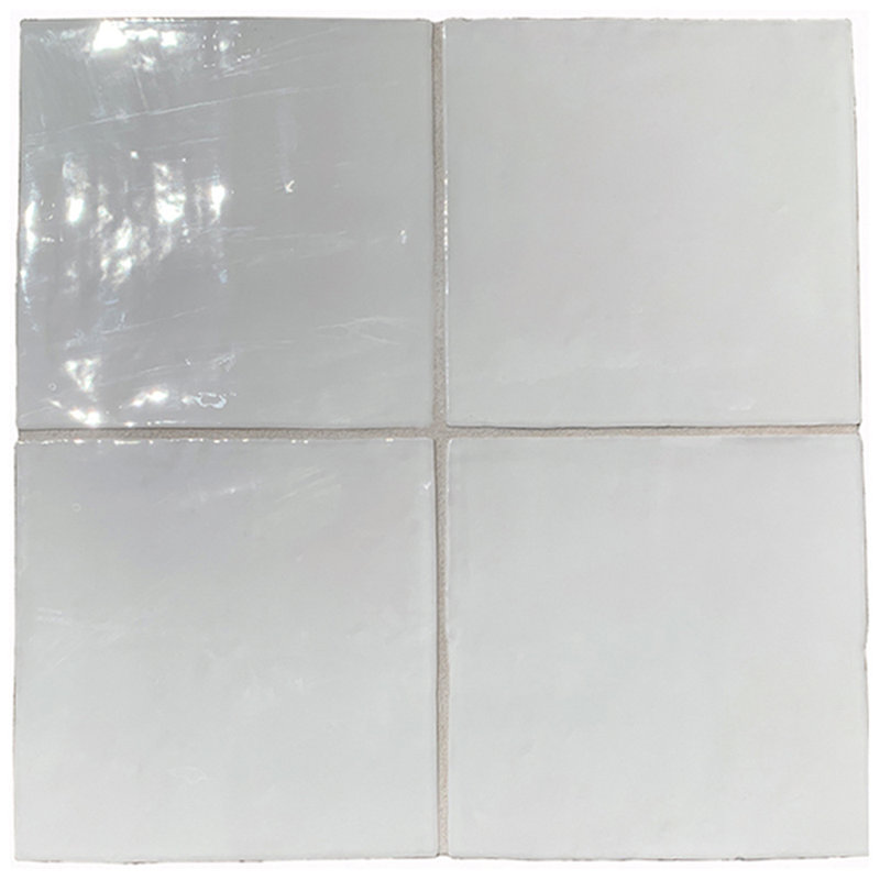 Pastello 6" x 6" Ceramic Wall Tile, Light Gray