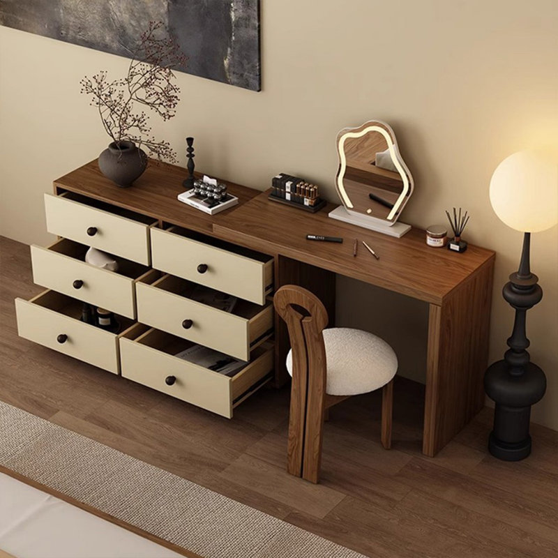 Makeup Vanity with Light mirror,6 drawers