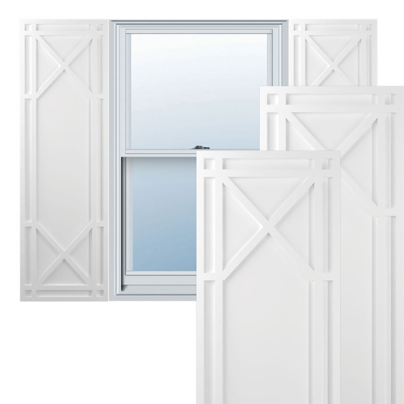 Volets en PVC True Fit, 12", Sans finition, 52"
