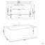 Yearsley 1100mm x 180mm Whirlpool Acrylic Bathtub