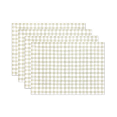 Gingham Checks - 100% Pure Linen Placemats