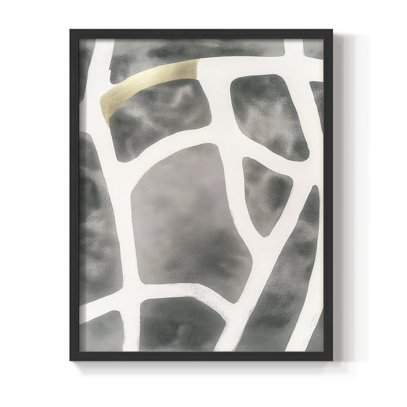 «Abstract Abstract», reproduction encadrée - prêt à accrocher , H 10 po x l 8 po, Noir