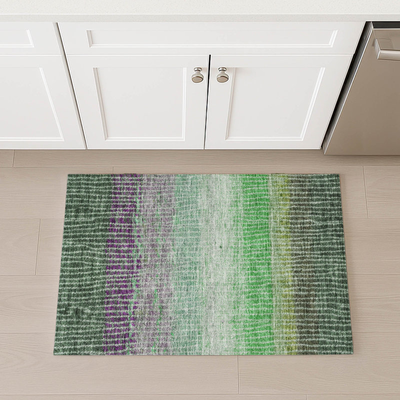Tapis intérieur / extérieur lavable à la machine Matteson ACN2314, Rectangle 1 pi 8 po x 2 pi 6 po