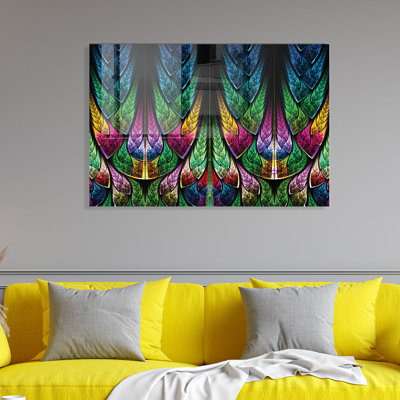 Élégante peinture décorative en verre trempé de 19,7 po x 27,6 po | 100% verre trempé, épaisseur: 0,16 pouce | Parfait pour la décoration intérieure, le salon et le bureau | Superbe œuvre d'art avec une esthétique moderne