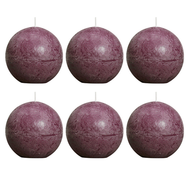 Bolsius Bolsius Rustic Ball Candle 80 mm, Purple
