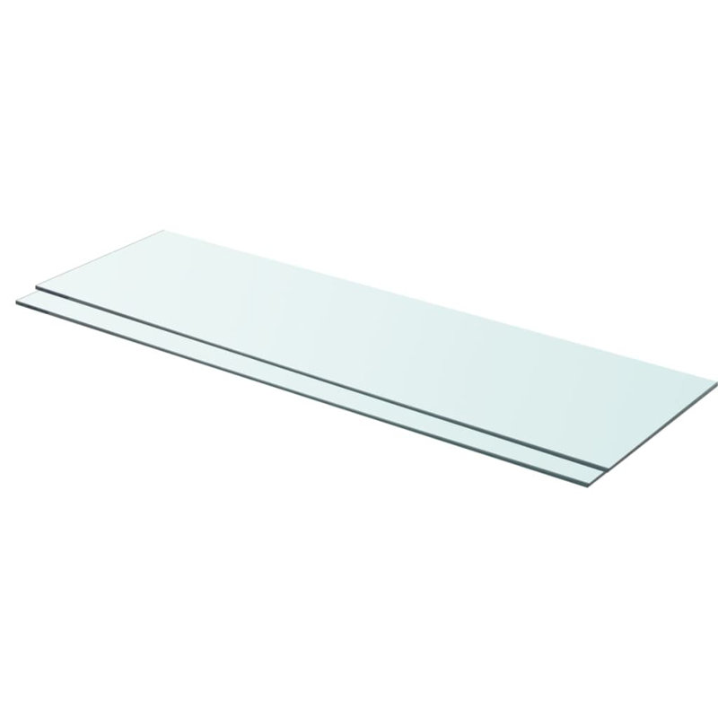 Wall Shelf Floating Shelf Display Shelf Wall Mounted Tempered Glass, 0.31" H x 35.4" W x 9.8" D