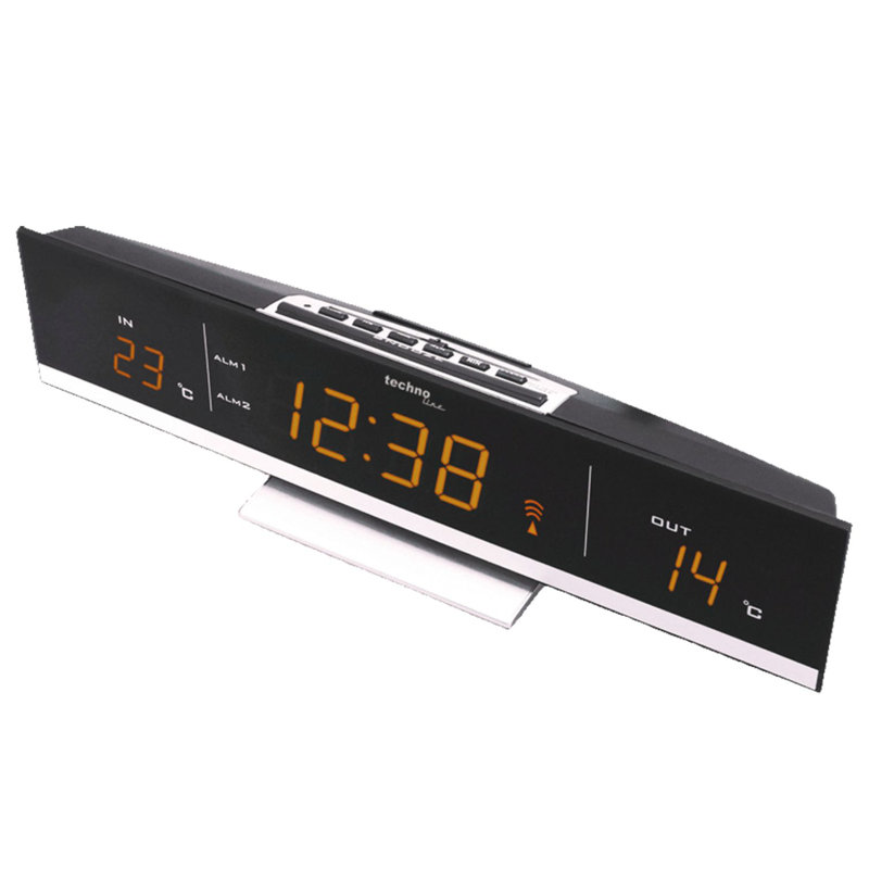 5.5cm Clock Thermometer, Amber