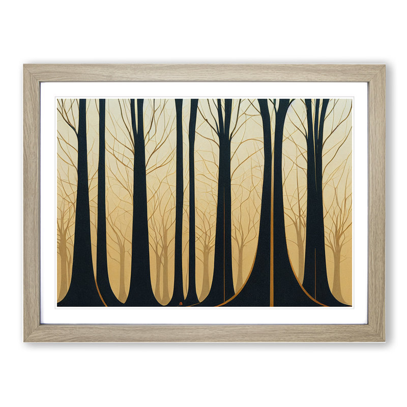 Compelling Forest - Framed Print, 25cm H x 34cm W x 2cm D, Oak